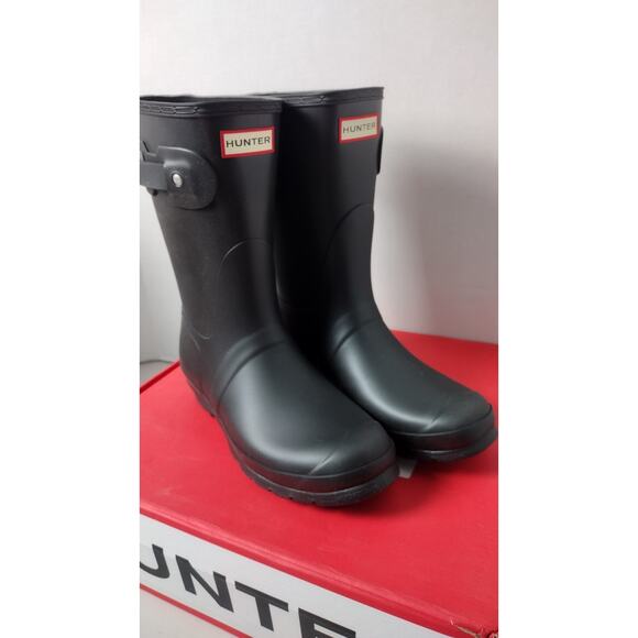 NEW~WOMEN'S Hunter Original Short Rain Boot~ Size US 9 - Black - Picture 2 of 12